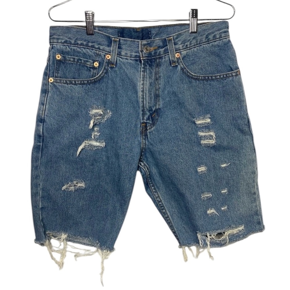 LEVI’S 505 Destroyed Denim Grunge Thrashed Jorts